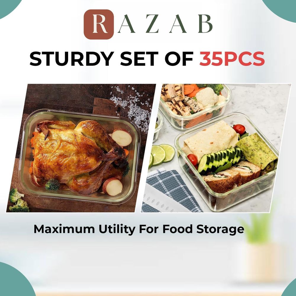 Pc Set Glass Food Storage Cont - Food Storage Box avaliação e preço