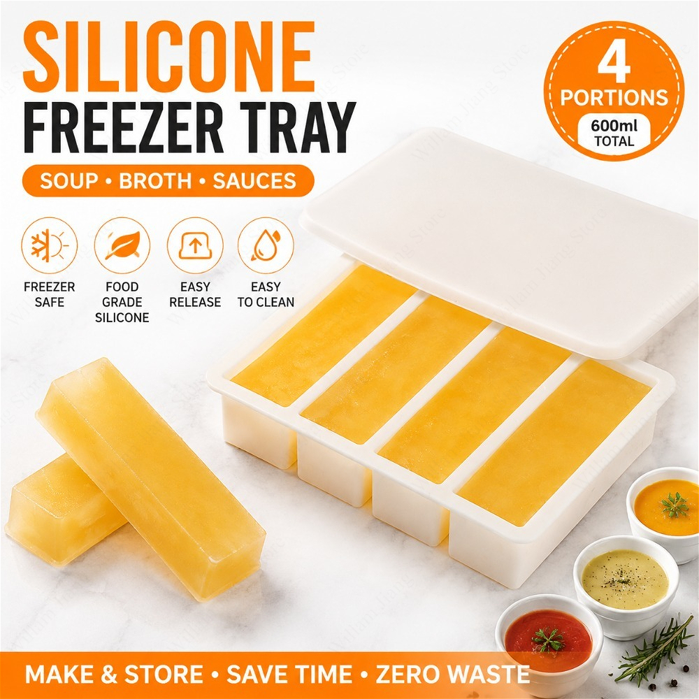 Durable Silicone Freezing Tray - Food Storage Silicone avaliação e preço