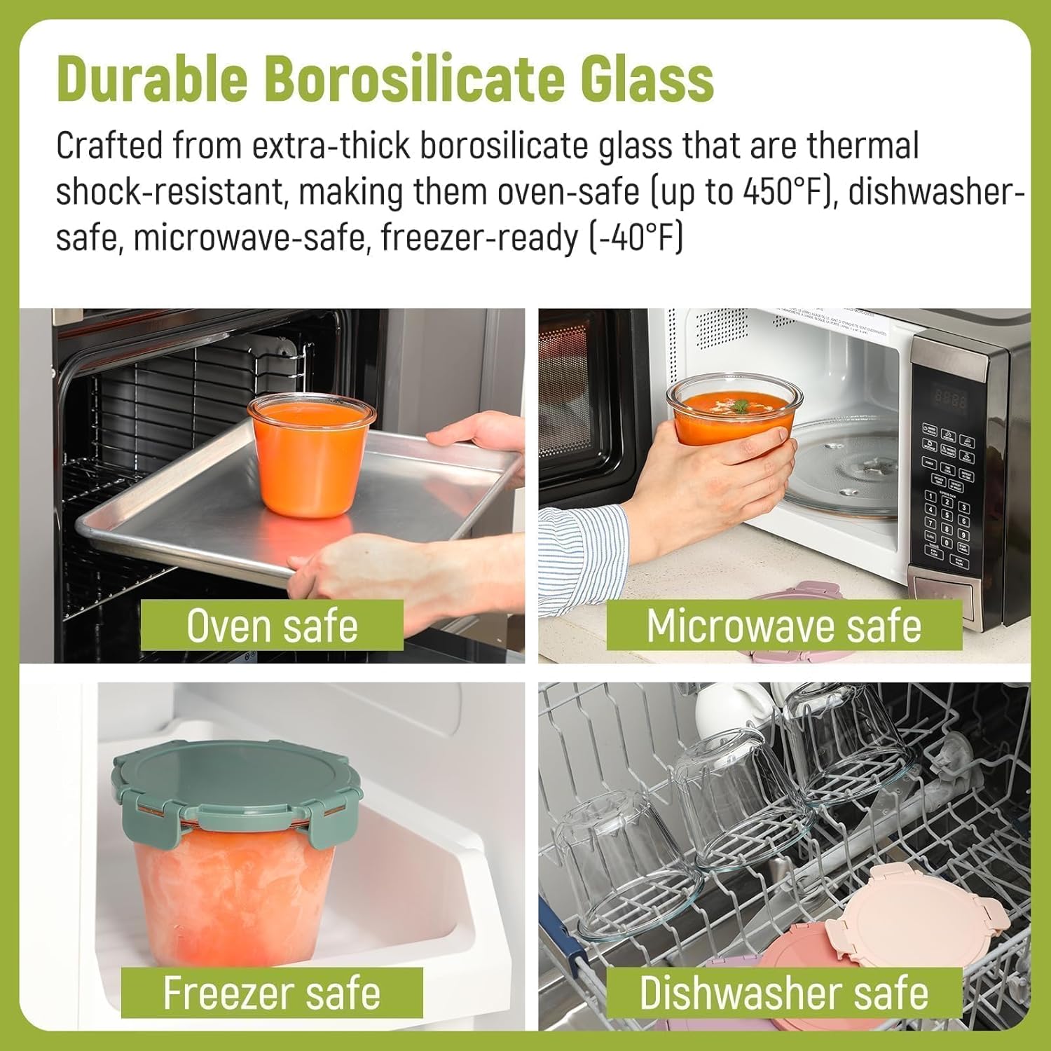[UPGRADED LID] 6 Sets 3 Cup/24 - Set Food Storage avaliação e preço