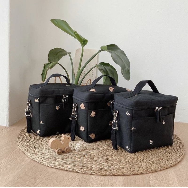 Bear Embroidery Baby Stroller  - Food Storage In Cooler avaliação e preço