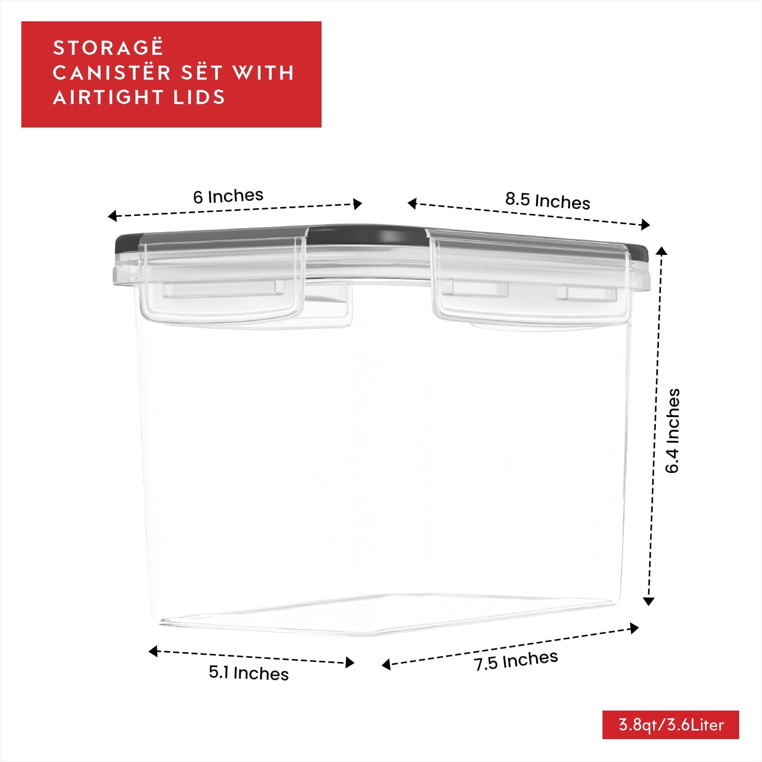 Flour Sugar Storage Containers - Set Food Storage avaliação e preço