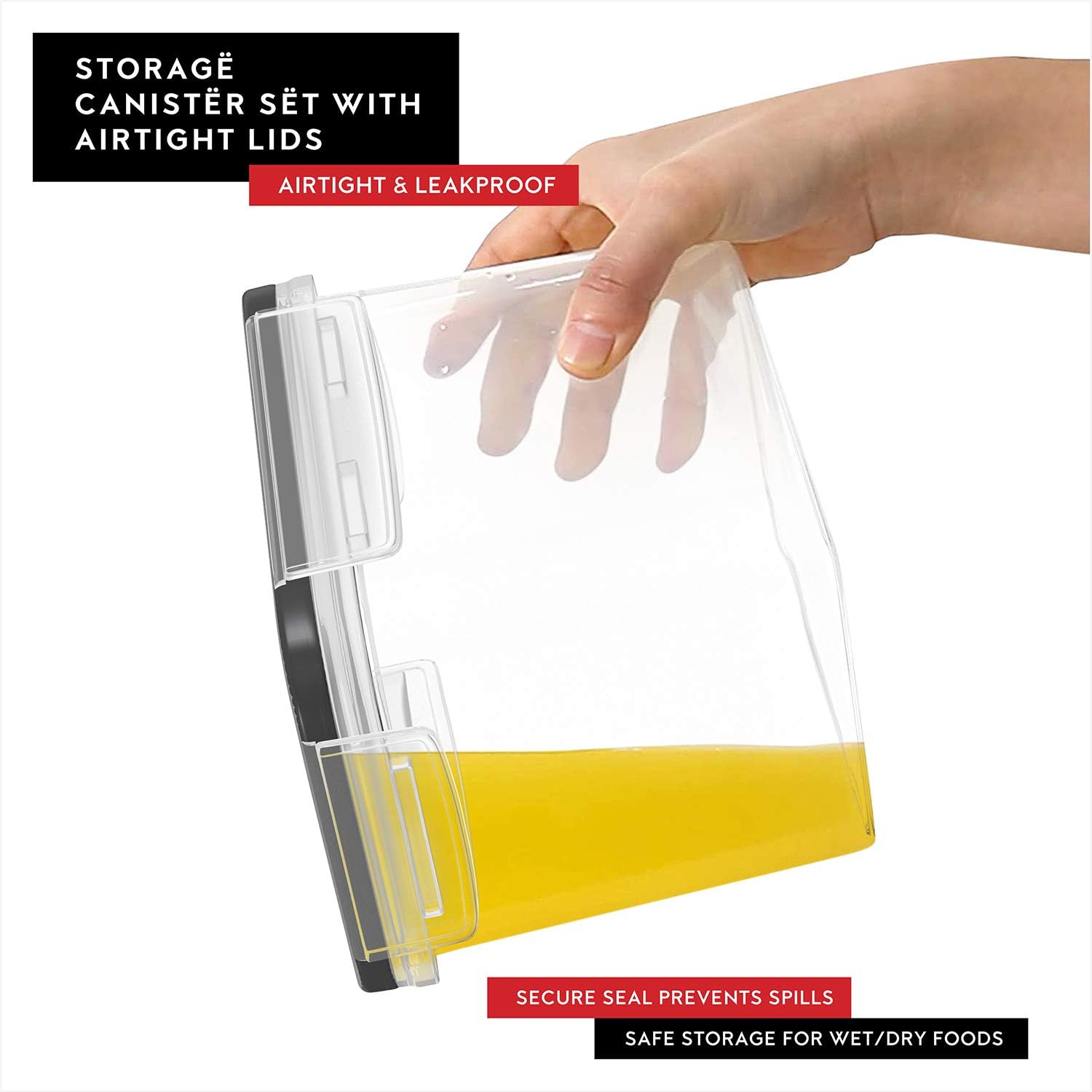 Flour Sugar Storage Containers - Set Food Storage avaliação e preço